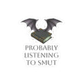 Probably Listening to Smut Sticker — Bat Wings & Book Vinyl Decal