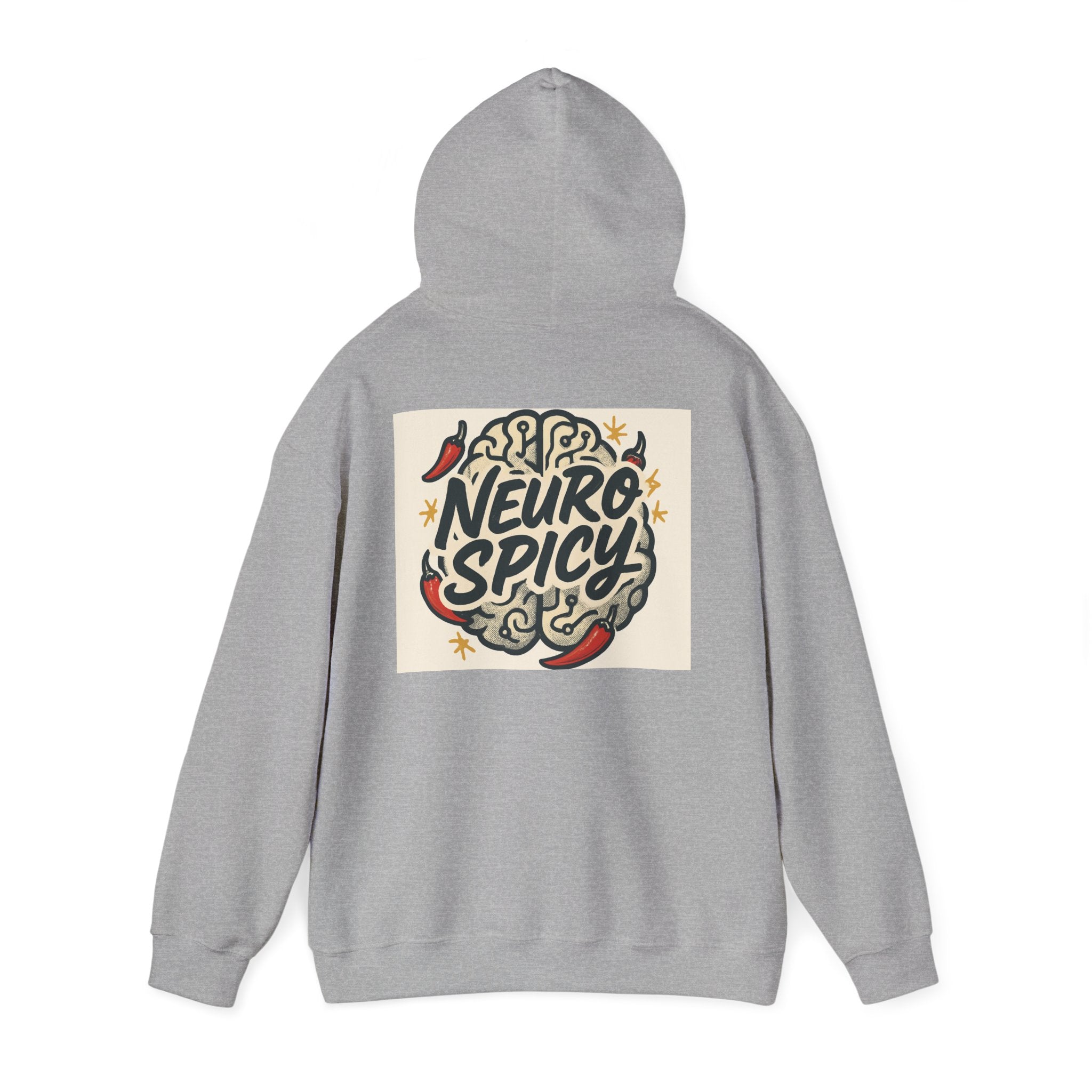Hoodie — "Neuro Spicy" Brain Chili Graphic Pullover