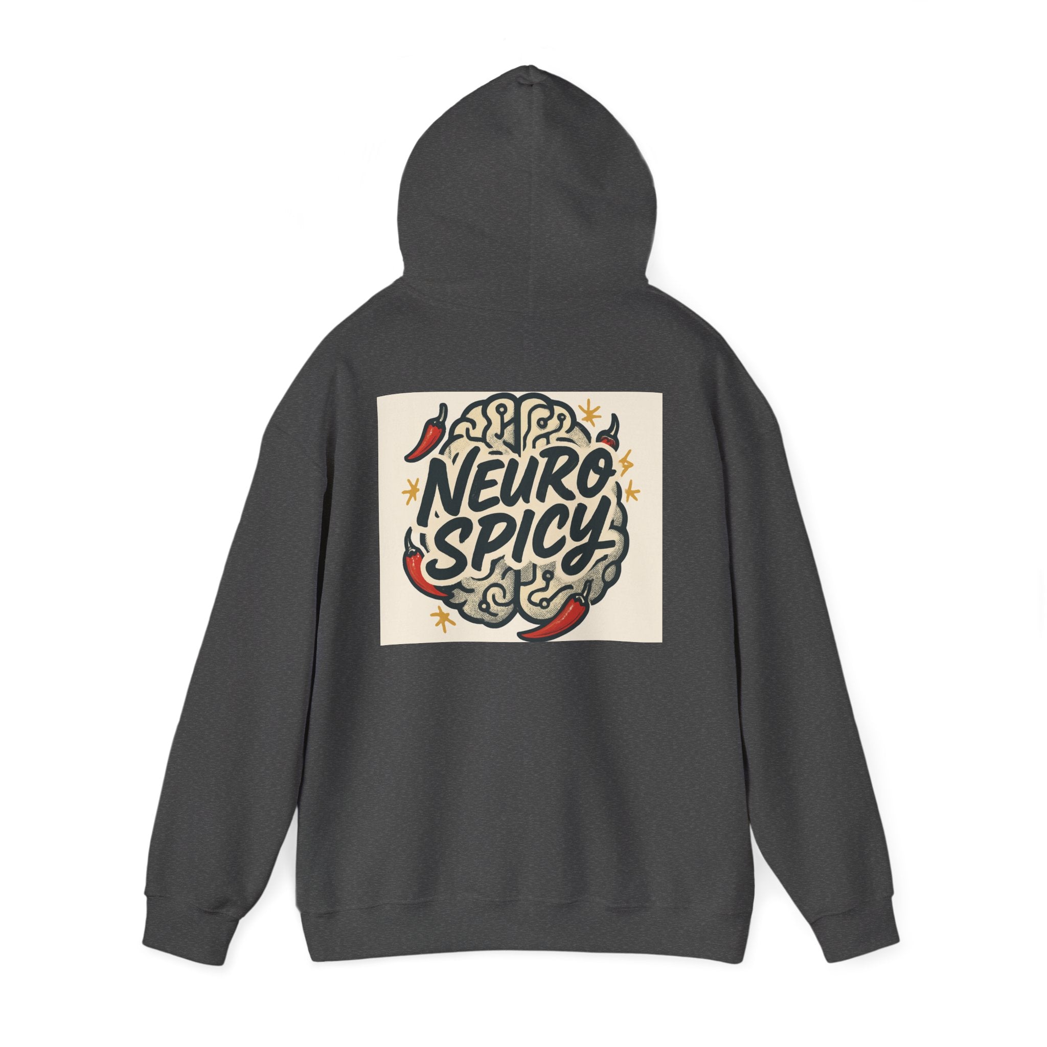 Hoodie — "Neuro Spicy" Brain Chili Graphic Pullover
