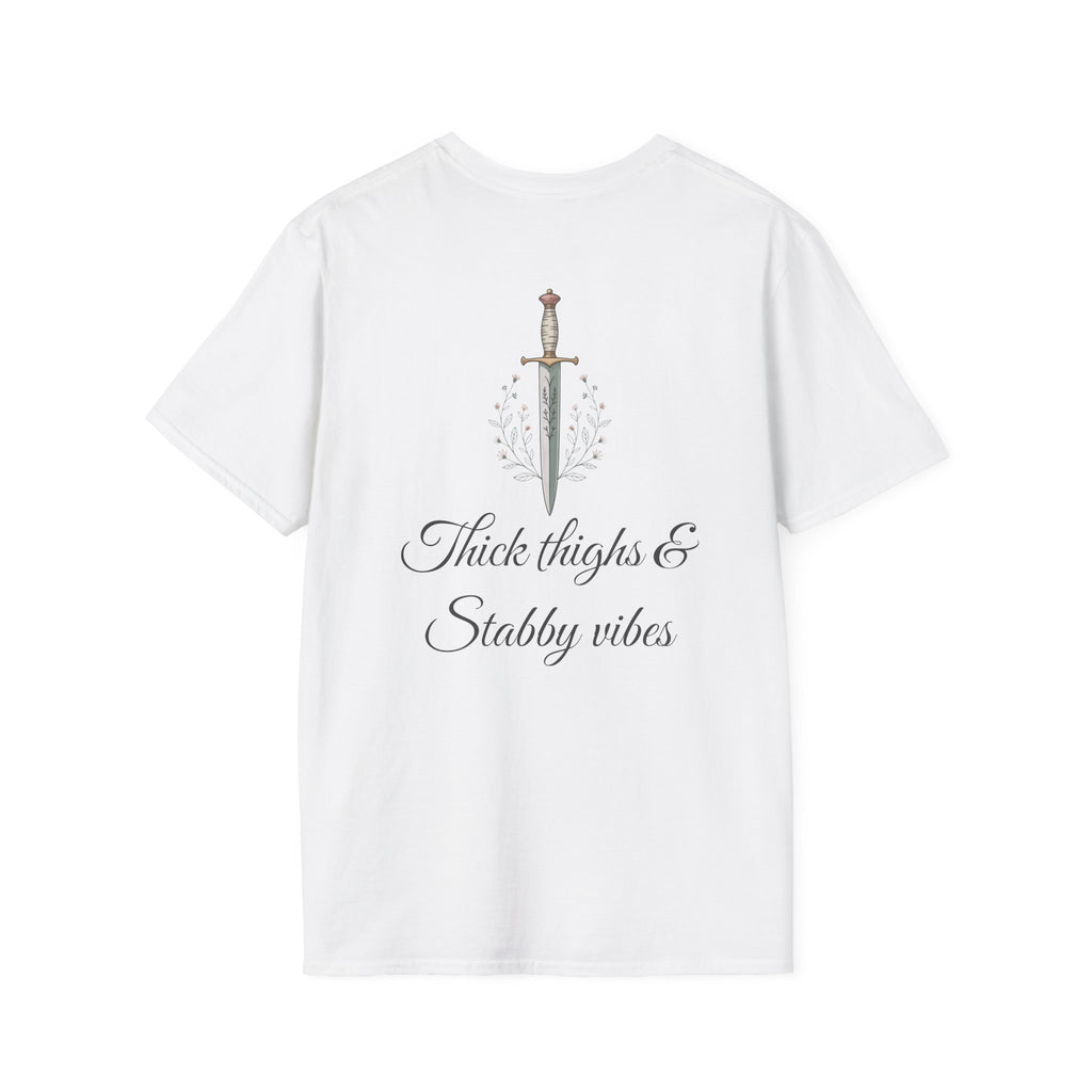 Thick Thighs & Stabby Vibes T-Shirt — Dagger Graphic Tee
