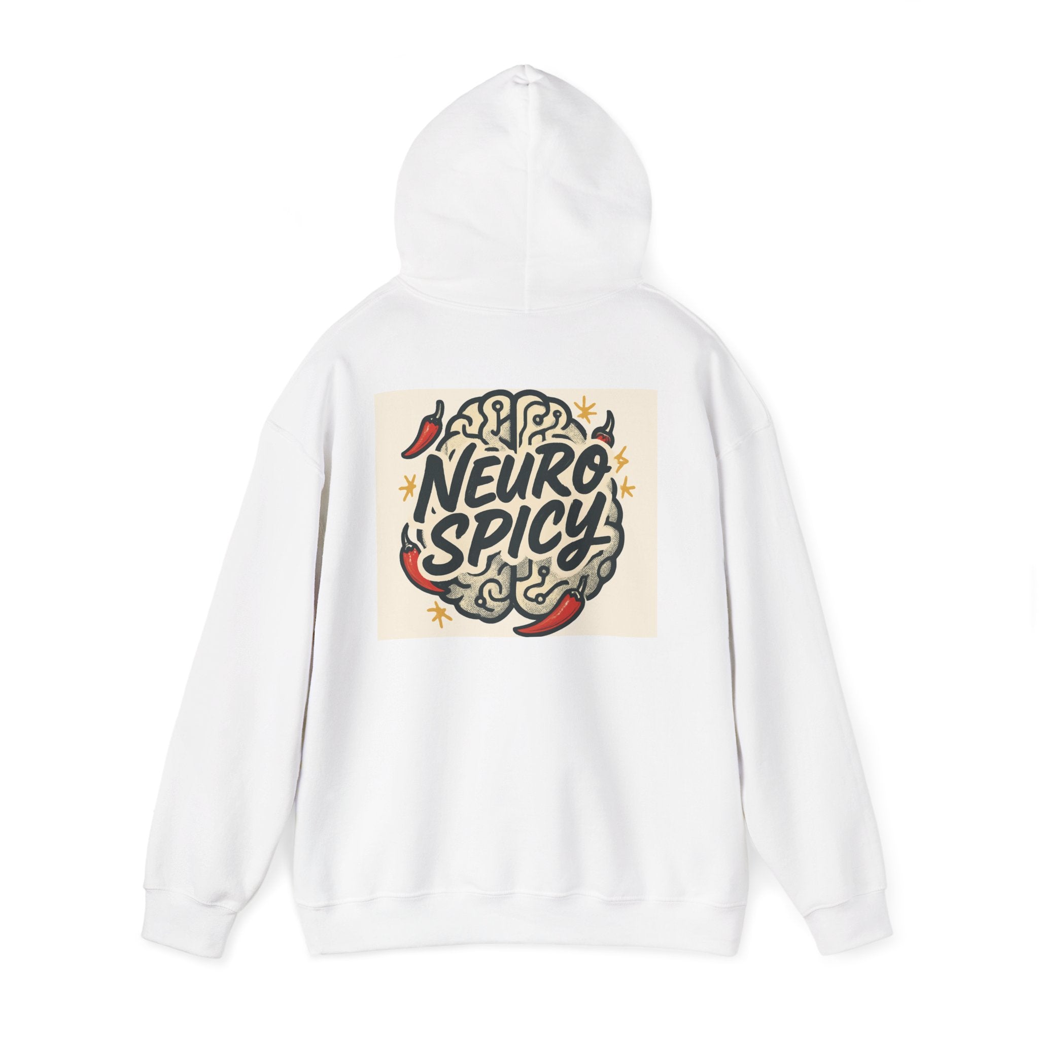 Hoodie — "Neuro Spicy" Brain Chili Graphic Pullover