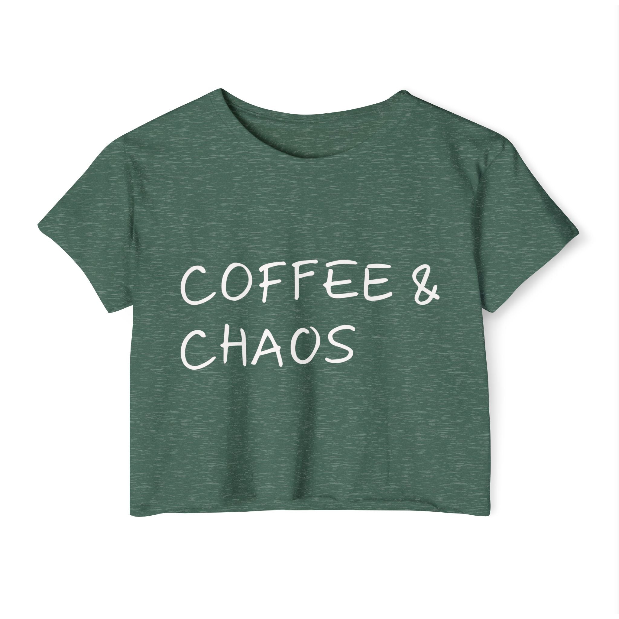 "Coffee & Chaos"  Crop Top