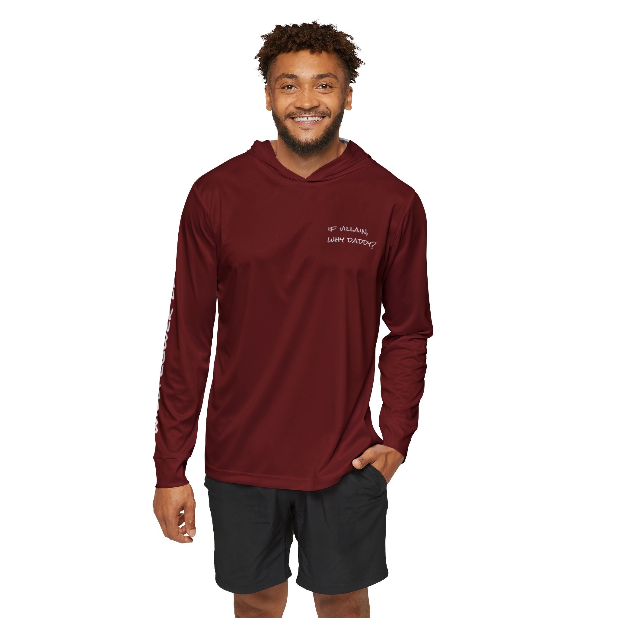 If villain, why daddy? — Burgundy — warm up hoodie