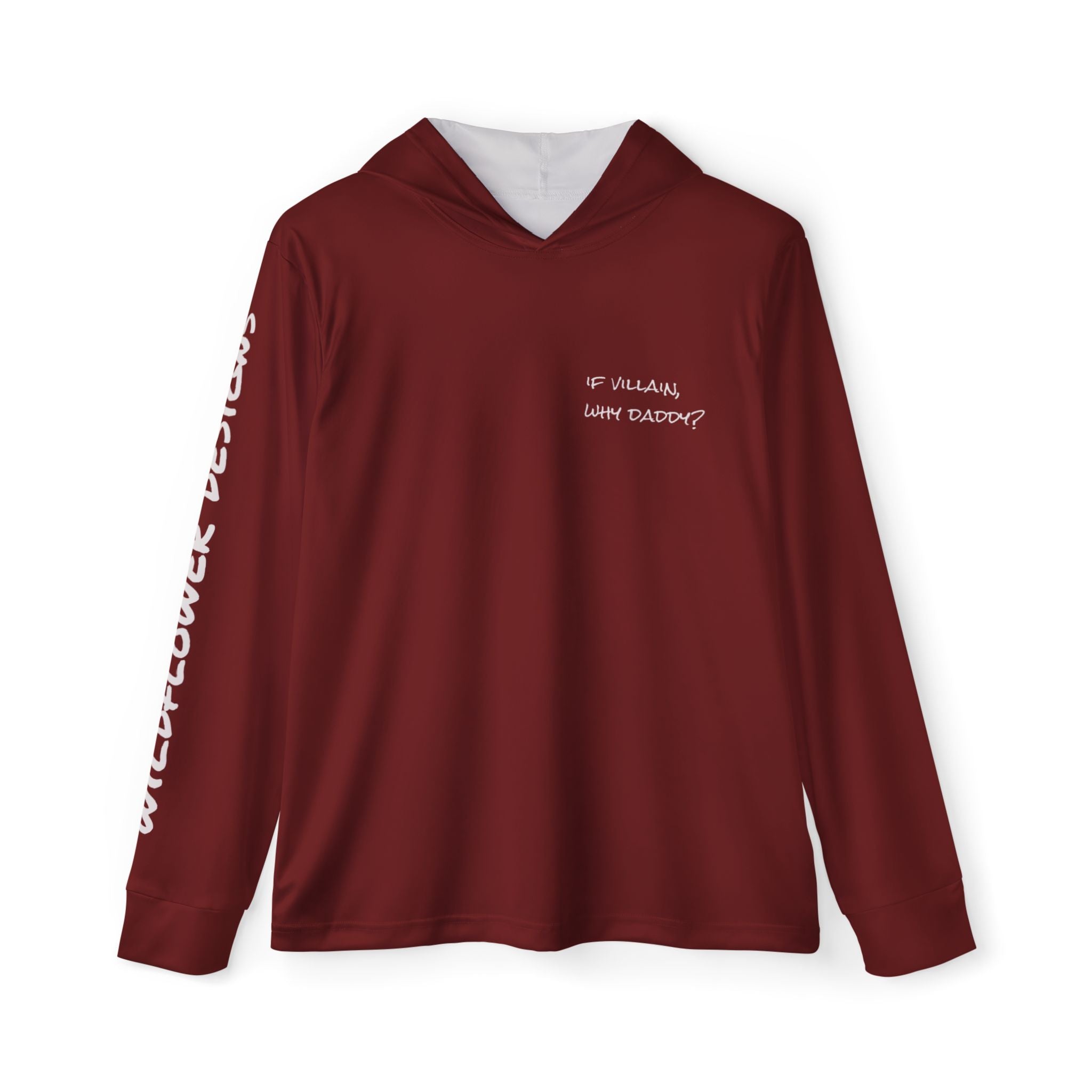 If villain, why daddy? — Burgundy — warm up hoodie