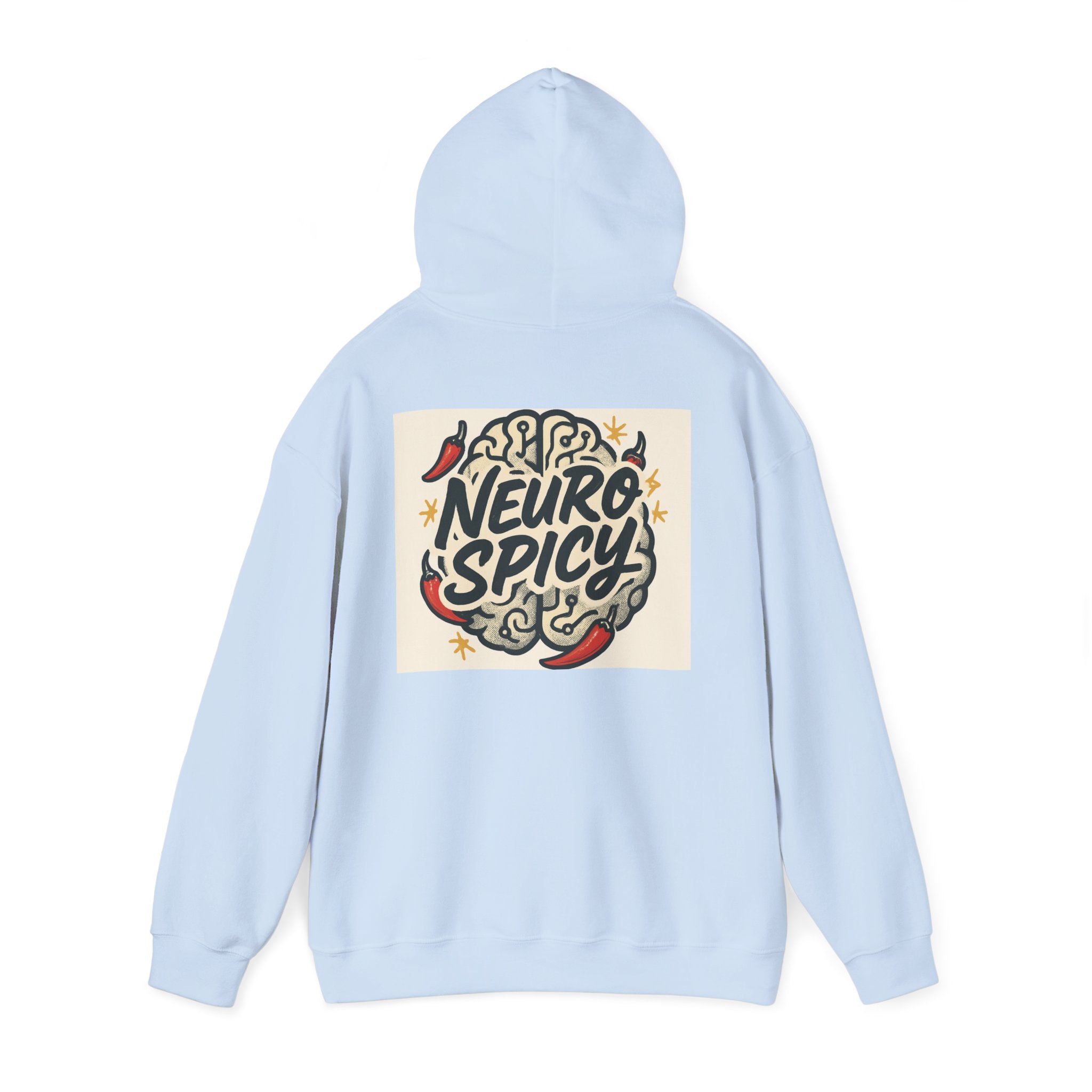 Hoodie — "Neuro Spicy" Brain Chili Graphic Pullover