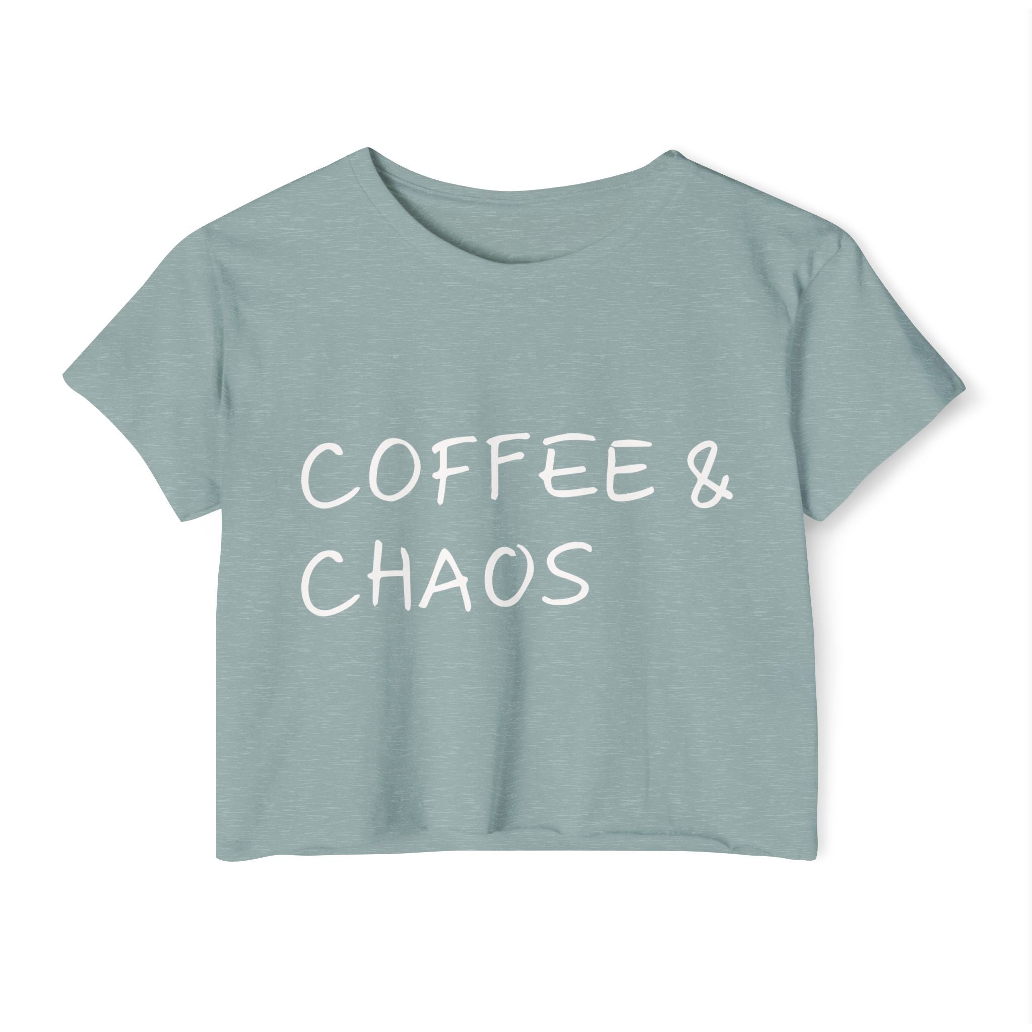 "Coffee & Chaos"  Crop Top